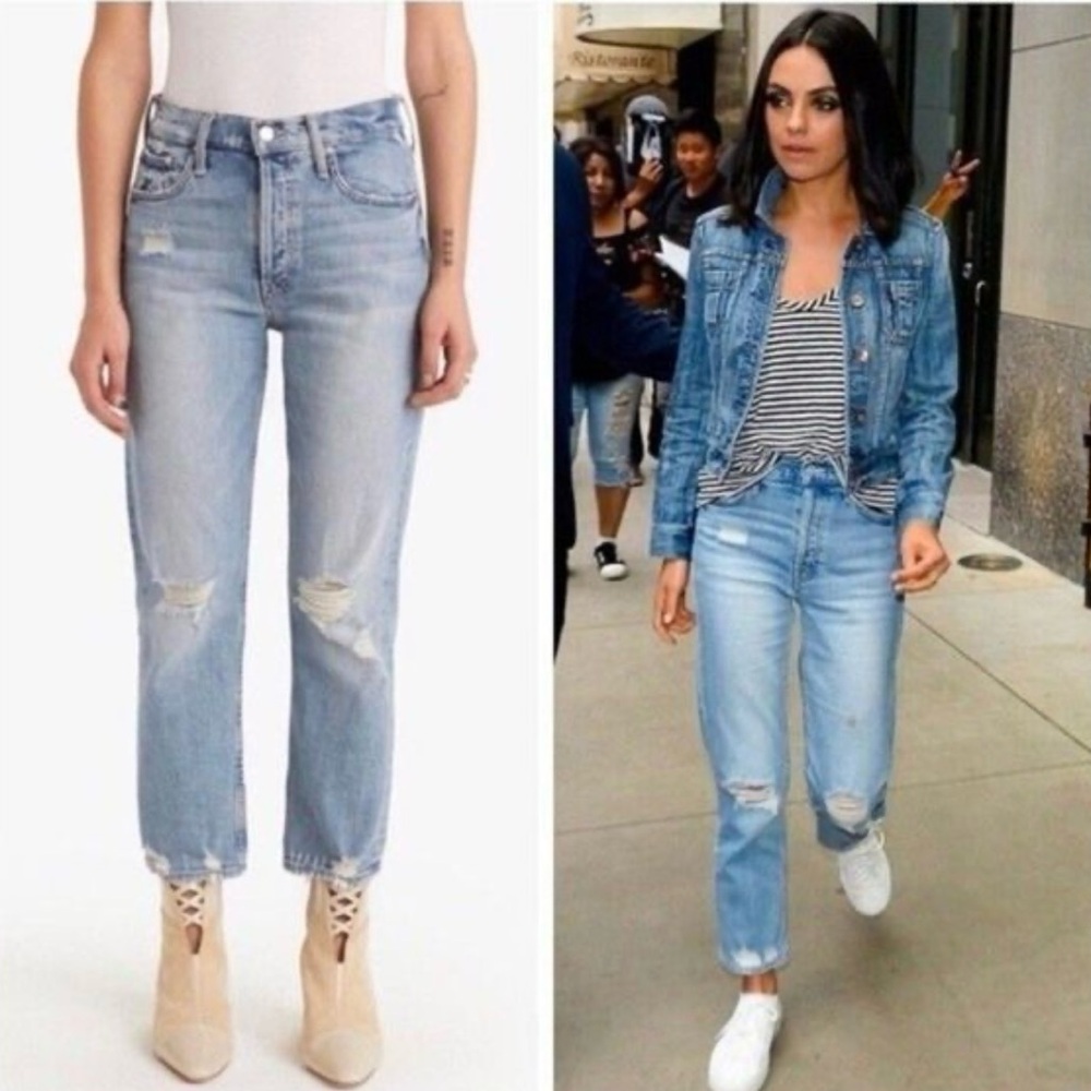 Mother Superior The Tomcat Distressed Straight Leg Jeans In The Confession 26